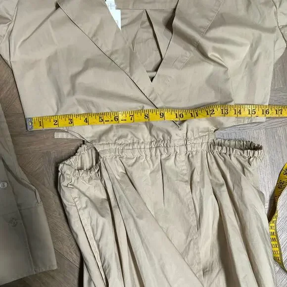 NWT Birgitte Herskind David Dress Trench Cutout Beige Women's Size 36 US 6